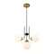 Z-Lite Parsons 4 Light Chandelier, Matte Black, Olde Brass & Opal 477-4MB-OBR - alternate 2